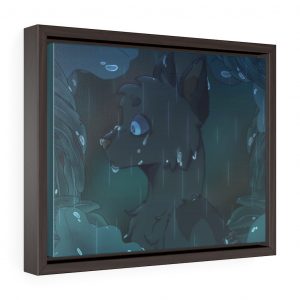Ashfur in the Rain - Horizontal Framed Premium Gallery Wrap Canvas