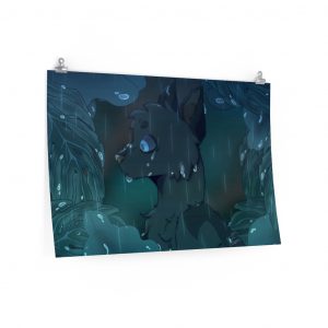 Ashfur in the Rain - Premium Matte Horizontal Poster